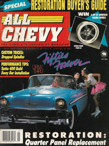 ALL CHEVY 1990 MAY - CUSTOM TRICKS - SPINDLES, TURBO 400 BUILD, 1/4 PANEL REPL